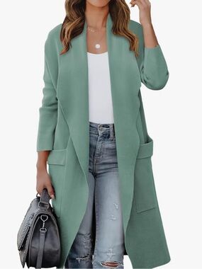 Seafoam blue sage green cardigan jacket